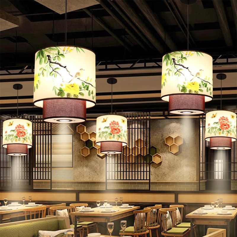 中式吊灯仿古复古羊皮餐厅饭店大厅工程灯酒店过道茶楼火锅店灯具,淘宝优惠券,粉丝福利购,淘宝优惠卷