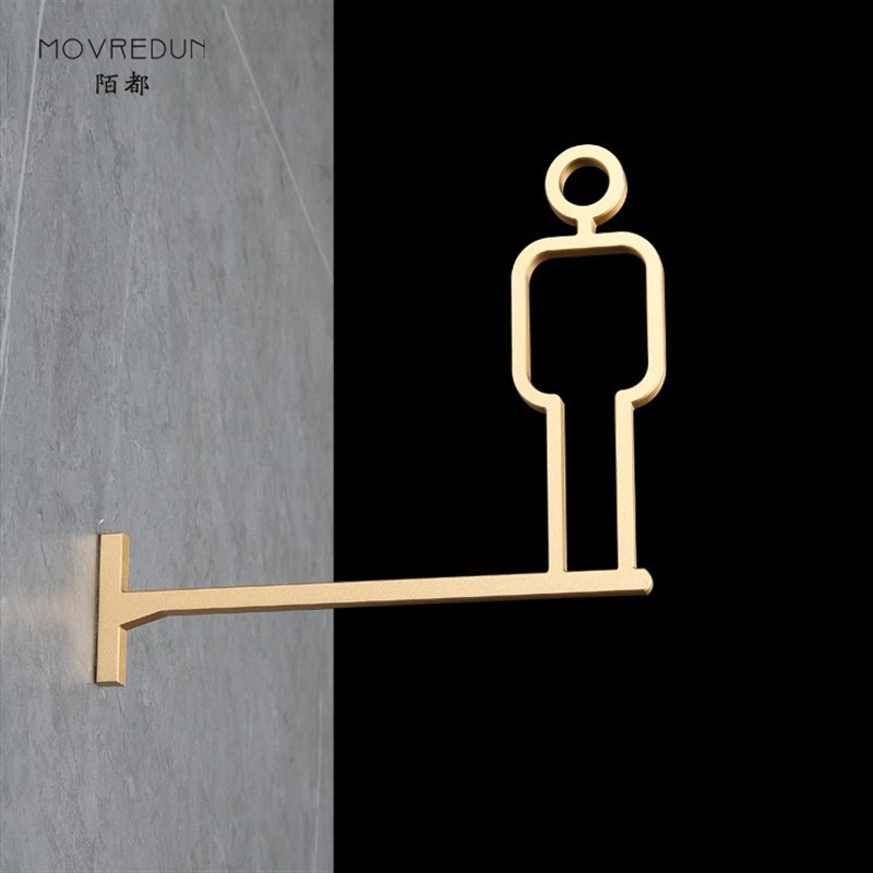 高档铝合金个性洗手间侧挂标识商场公共厕所wc门口挂牌无障碍间残 - 图1