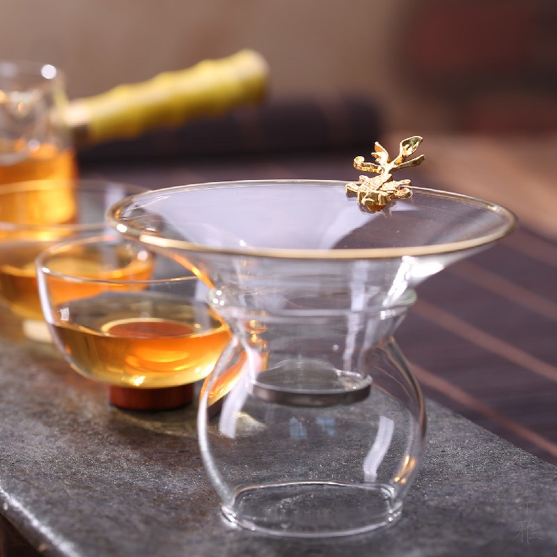 天久璃匠 玻璃茶器 茶室高硼硅耐高温玻璃茶漏茶道功夫茶具 - 图0