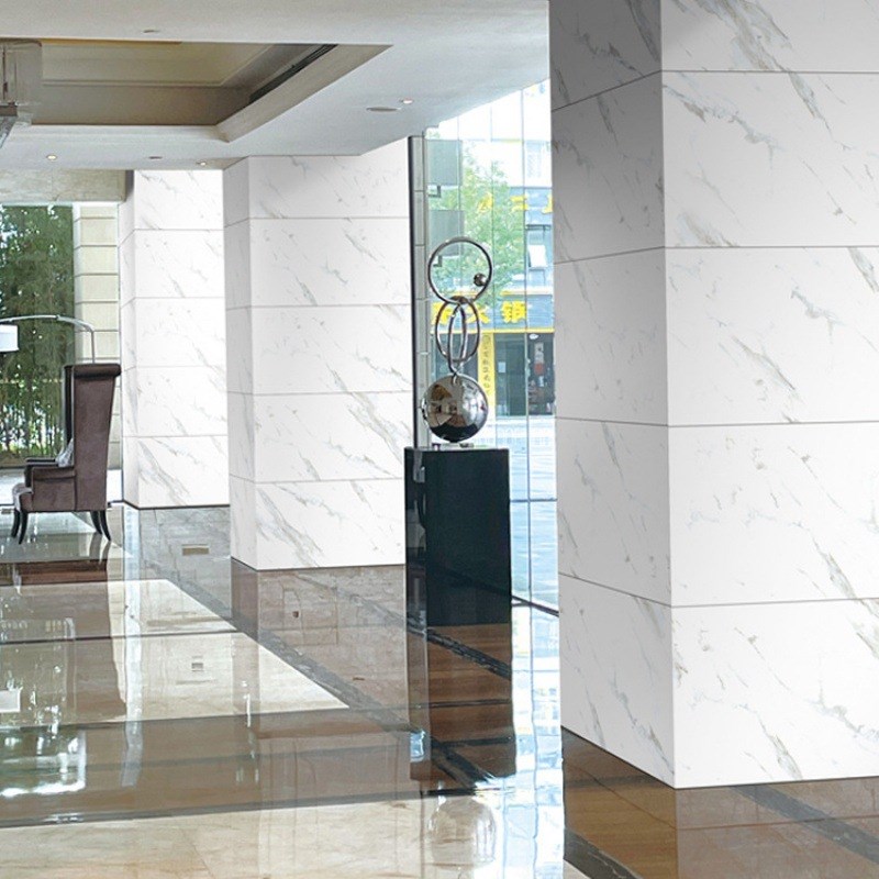 石英砖pc卡拉鱼肚白哑光瓷砖干挂外墙仿大理石600*1200中国黑大板 - 图1