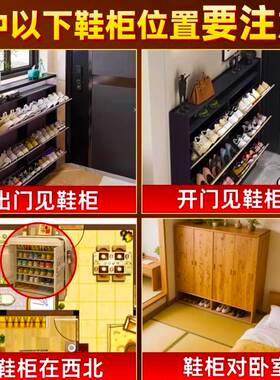 开门见鞋柜金属贴化解鲤鱼莲花图卫生间净秽生财大门对邻居荷花贴