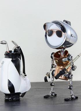 机器人办公桌手工制作创意氛围夜灯酒店公司团购饰品礼品装饰高尔