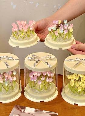 2025新款治愈氛围感手工diy发光郁金香夜灯居家桌面装饰房间摆件