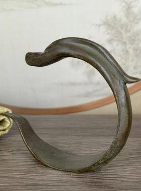 实心仿古仿紫铜玉游龙倒流香摆件合金铜禅意意境倒流香简约香架