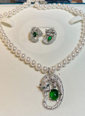 女【原创设计】豹子珍珠个项链