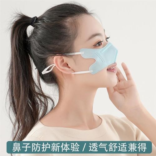 轻薄透气防尘鼻罩冷风鼻子过敏花粉篙草柳絮睡觉鼻塞保暖鼻涕粉尘 - 图0