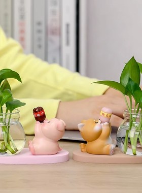 莫生气桌面摆件治愈办公室电脑装饰情绪稳定解压可爱工位小摆设女