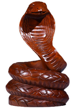 花梨木雕蛇摆件实木十二生肖木制蛇眼镜蛇家居客厅装饰红木工艺品