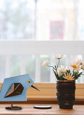 北欧几何动物装饰小鸟儿童生日礼物卧室儿童房床头柜摆件样板间