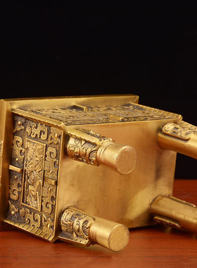 铜鼎摆件纯铜鼎家居客厅装饰办公室招财店铺开业乔迁商务庆典礼品