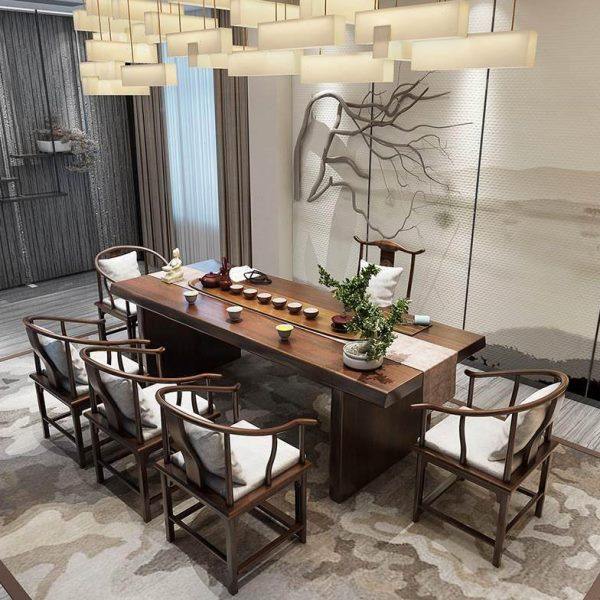 办公室茶桌椅组合一体实木茶桌全套茶台茶室原木大板茶台全套家用,淘宝优惠券,粉丝福利购,淘宝优惠卷