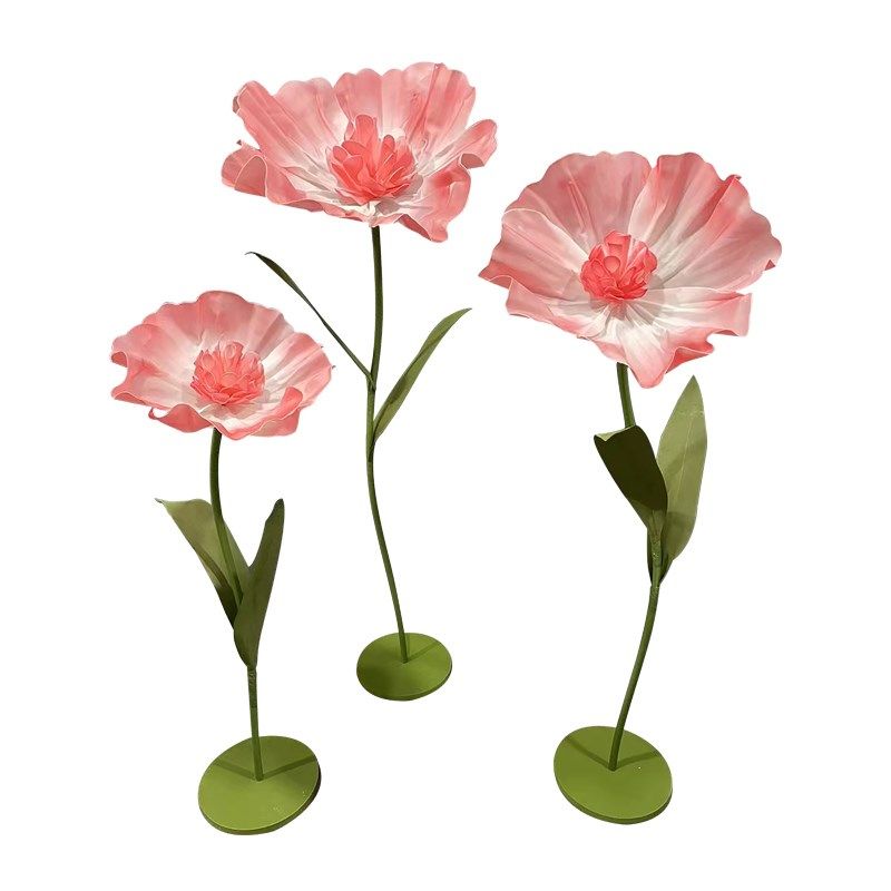 婚庆装饰郁金香路引泡沫花舞台花大型立体仿真含笑花立杆真丝花,淘宝优惠券,粉丝福利购,淘宝优惠卷