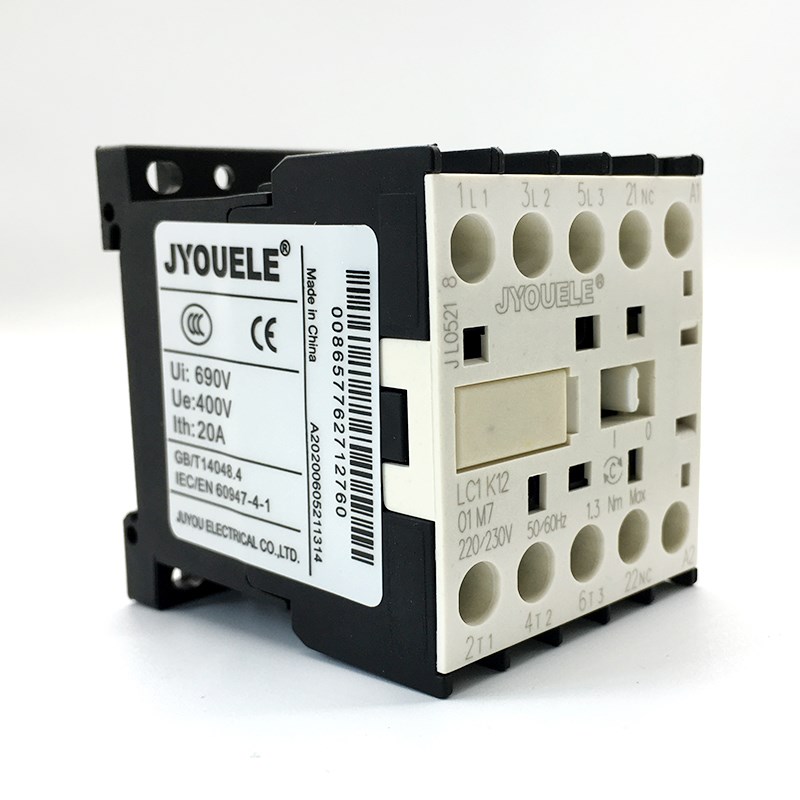 LC1K1201小型接触器3P+NC 12A 环保塑料 常用线圈AC24V AC220常闭 - 图0