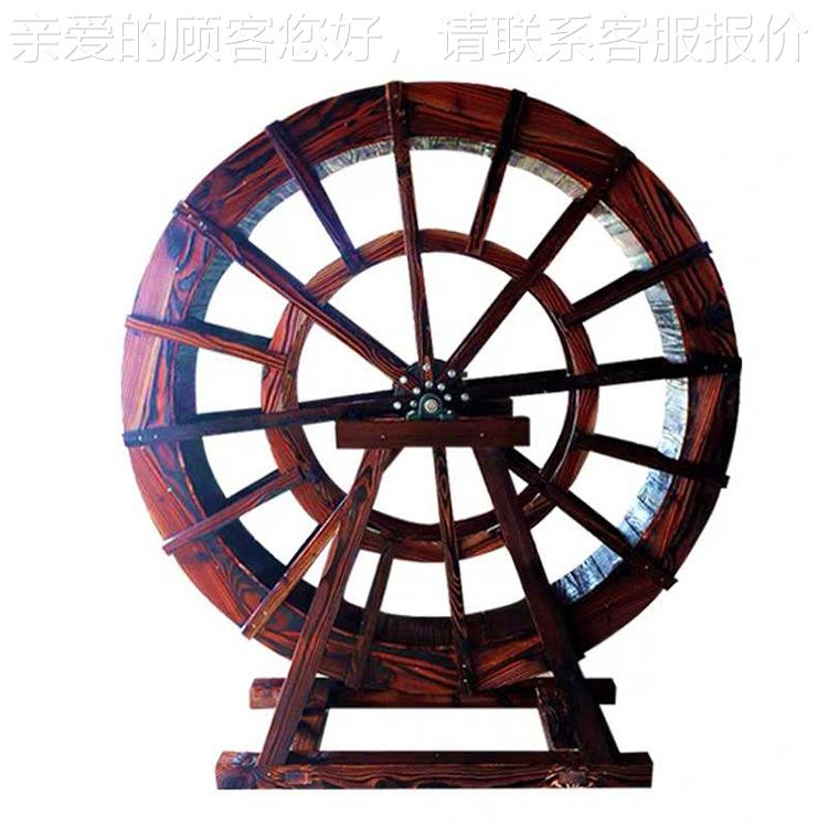 厂家防腐木钢园艺水车龙12705脚踏水车 木骨电动大型 景区水车厂 - 图3