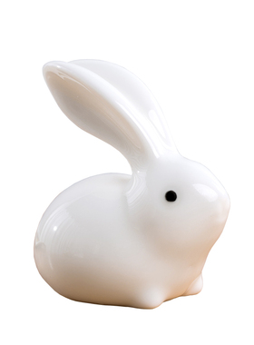 简约可爱陶瓷兔子摆件创意家居卧室客厅酒柜玄关办公室桌面装饰品