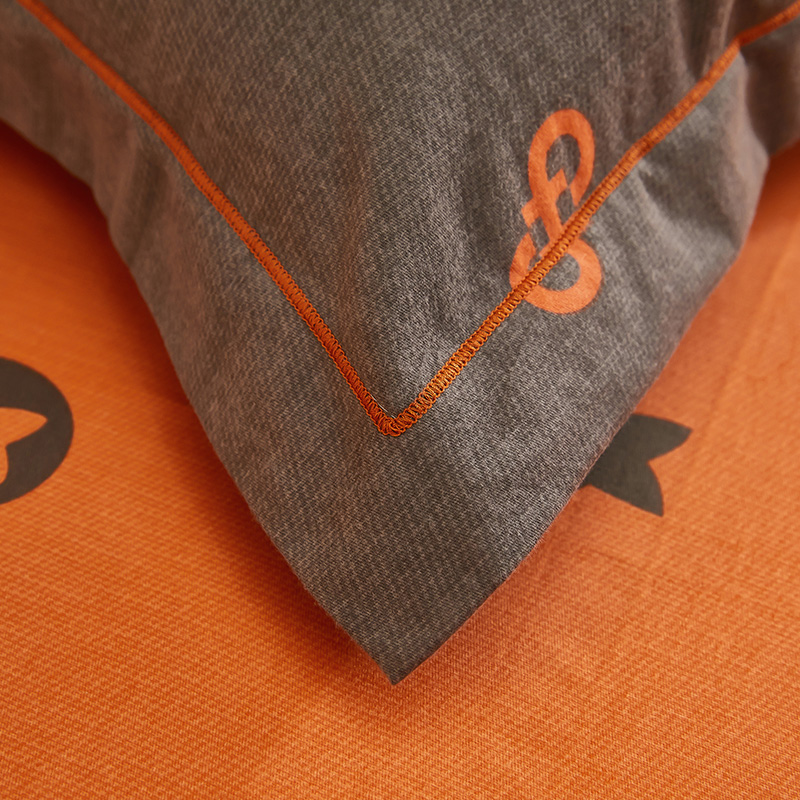 全棉加厚磨毛床单单件 简约条纹秋冬纯棉单人双人1.8米三件套被单 - 图0