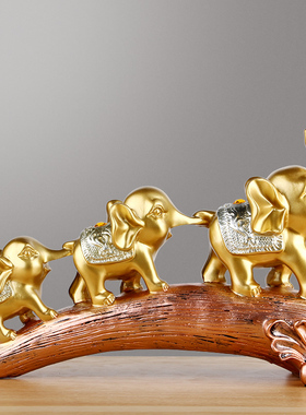 招财大象摆件客厅电视酒柜创意玄关家居装饰品茶几办公室书架桌面