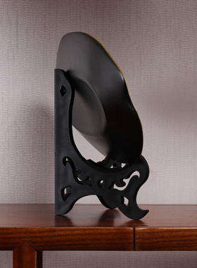 新中式复古风陶瓷盘子摆件家庭客厅入户进门博古架玄关隔断装饰品