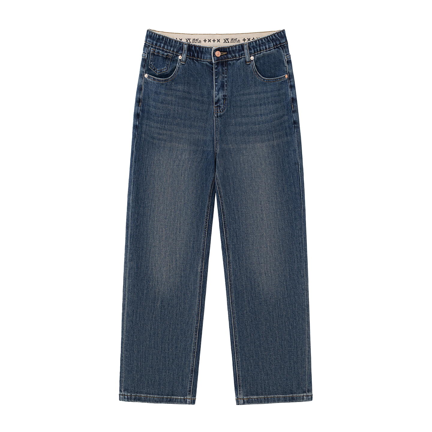 迅町早春秋冬微胖大码梨型遮肉显瘦穿搭弹力牛仔裤女直筒裤修身裤,淘宝优惠券,粉丝福利购,淘宝优惠卷