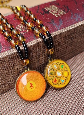 民族风琉璃吊坠男女时尚项链挂件