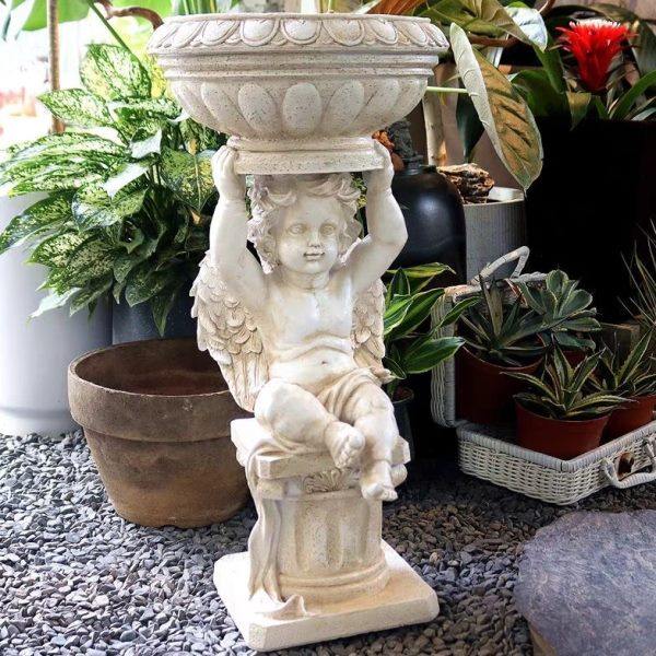 欧式人物花盆别墅庭院女孩绿植花器花园装饰摆件雕塑小院造景道具,淘宝优惠券,粉丝福利购,淘宝优惠卷