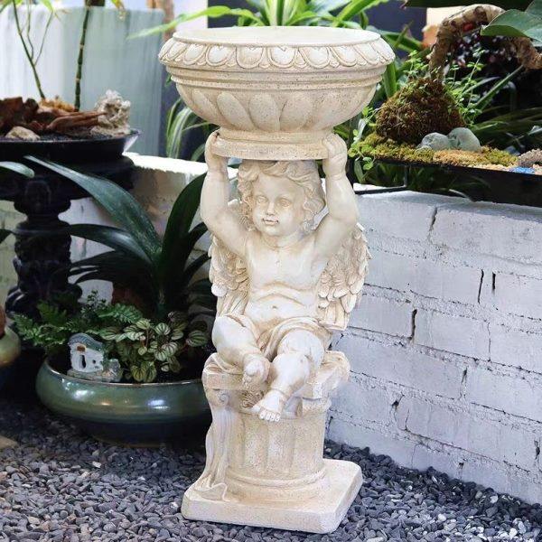 欧式人物花盆别墅庭院女孩绿植花器花园装饰摆件雕塑小院造景道具,淘宝优惠券,粉丝福利购,淘宝优惠卷