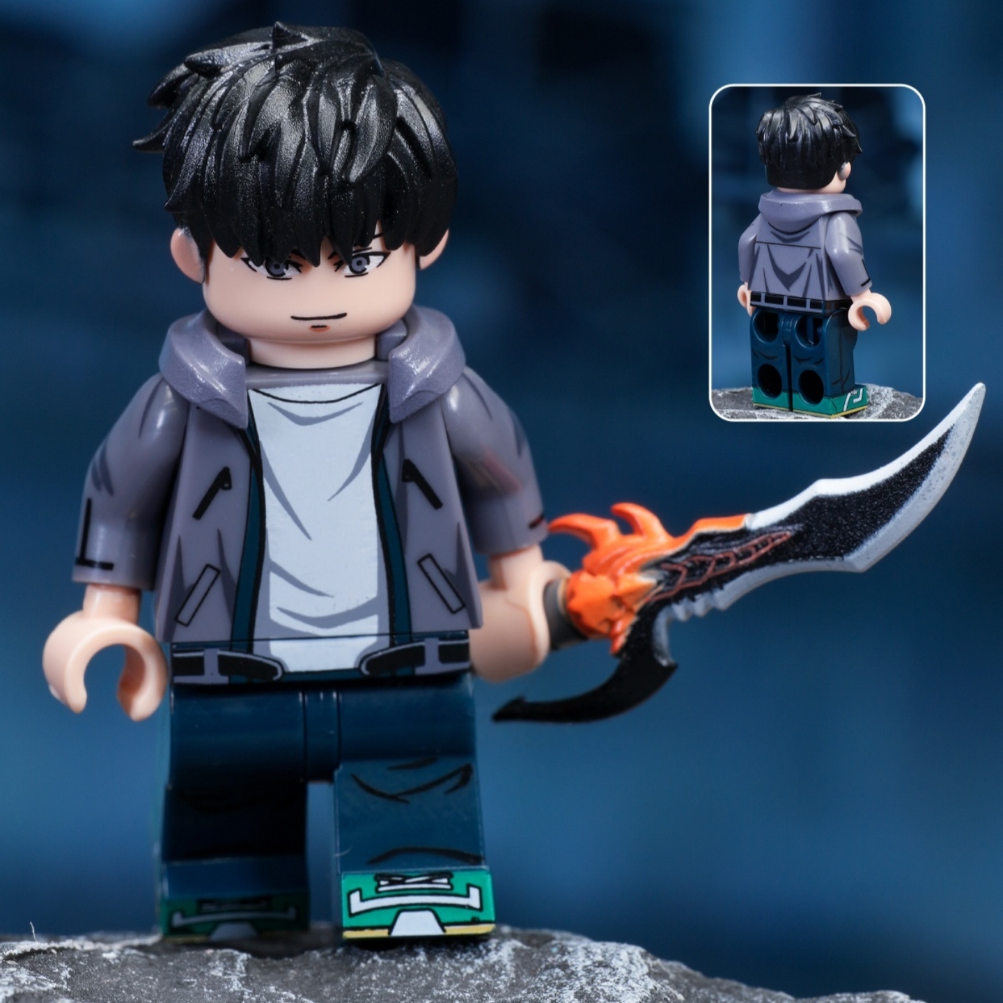 我独自升级周边程肖宇暗影君王贝尔乐高人仔动漫积木玩具手办模型 - 图1