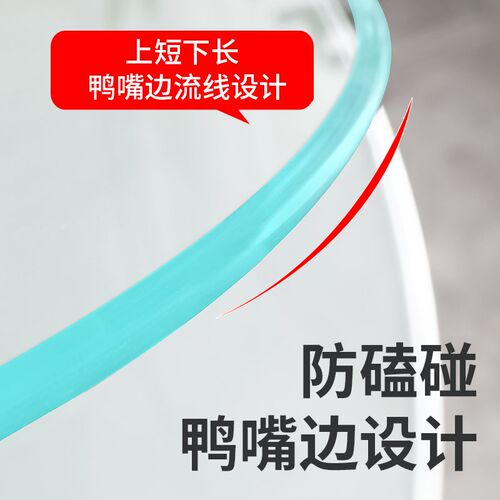 钢化玻璃圆形桌面酒店大圆桌餐桌玻璃台面耐高温茶几旋转圆桌家用 - 图0