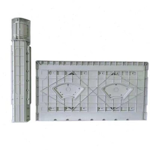水泥仿石扇形栏杆模具风景区河道桥梁仿铸石护栏模具中式仿石模具 - 图0