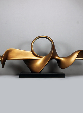 雕塑大摆件抽象艺术品高档轻奢软装饰品玻璃钢家居售楼处客厅创意