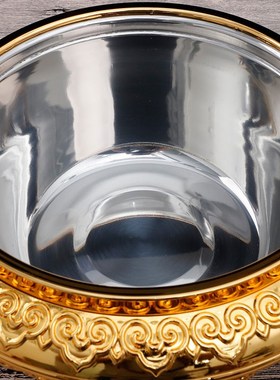 西藏佛具藏式八吉祥糌粑盒 百宝果盘 客厅家用 水果盘 果碟 摆件