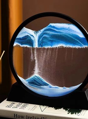 创意沙漏流沙画摆件客厅酒柜卧室装饰办公室桌面摆设乔迁生日礼物
