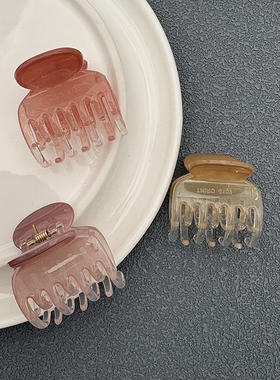 南瓜夹气质冰透高马尾抓夹发饰品