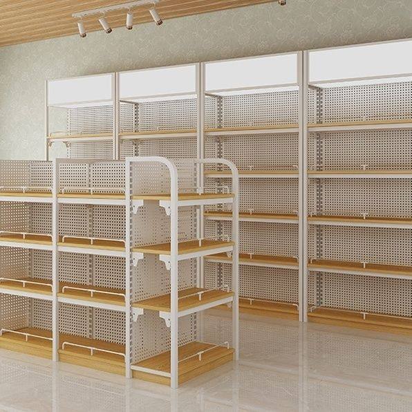 钢木超市便利店展示架母婴零食文具百货烟酒店商店单双面层板货架,淘宝优惠券,粉丝福利购,淘宝优惠卷