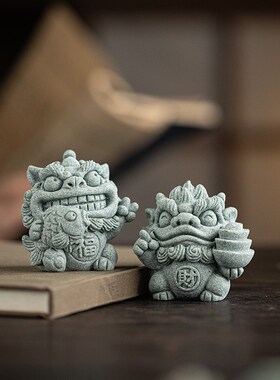 创意瑞兽小貔貅招财茶宠摆件可爱治愈系鱼缸盆栽景观客厅桌面装饰