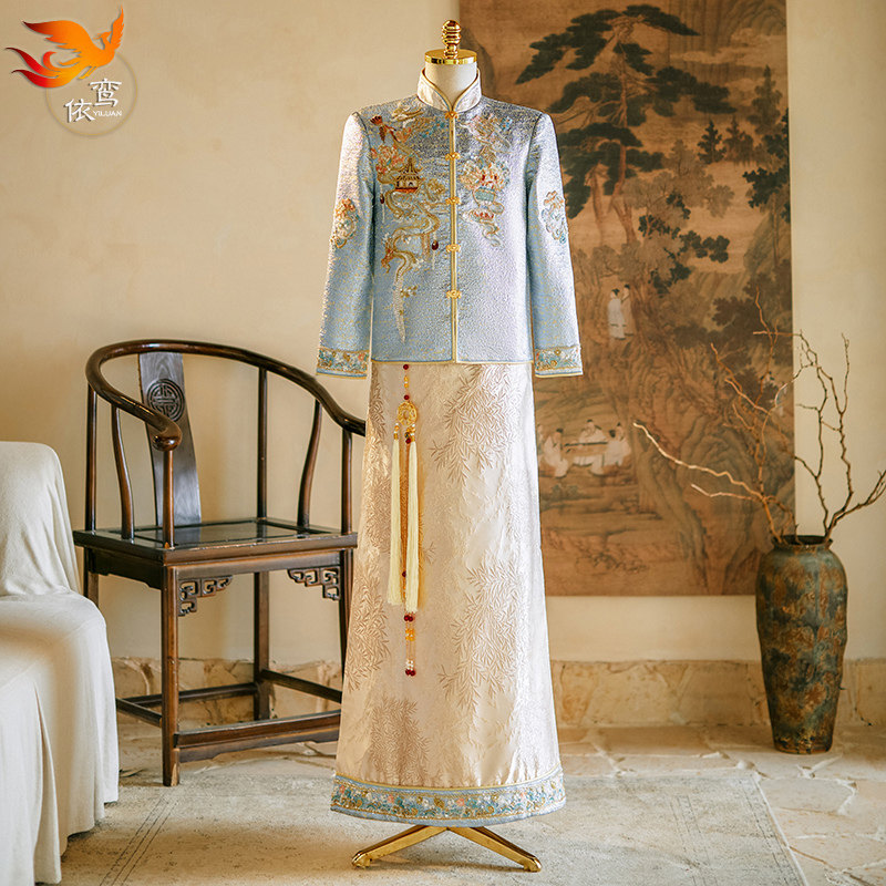 男士秀禾服新郎2024新款中式结婚礼服唐装龙凤褂男款接亲婚服秀和,淘宝优惠券,粉丝福利购,淘宝优惠卷