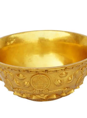 纯铜聚宝盆摆件实心铜盆家居店铺装饰工艺品开业礼品