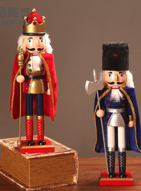 英伦风胡桃夹子木偶士兵摆件创意儿童房间工艺品摆设装饰生日礼物