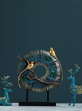 欧式创意轻奢鹿摆件工艺品客厅玄关电视柜酒柜装饰品新婚乔迁礼品