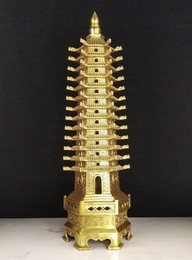 精工铜器摆件纯铜文昌塔摆件9九层十三13层书桌全小号大号精品