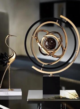 龙年上市轻奢地球仪办公室客厅电视柜摆件家居装饰品礼品简约