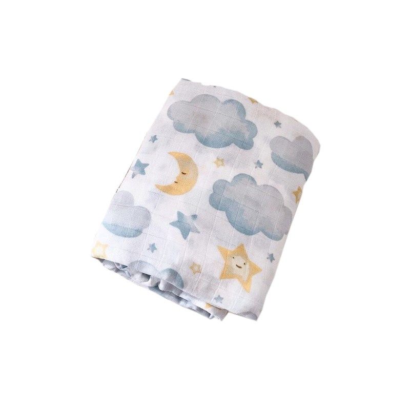 星月竹棉双层包巾宝宝夏季薄毯子婴儿初生裹布抱被儿童纱布小被子,淘宝优惠券,粉丝福利购,淘宝优惠卷