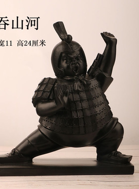 兵马俑摆件家居饰品新中式办公室电视柜玄关客厅创意装饰品搞笑