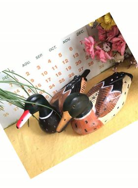 覆古实木雕刻汉式婚礼奠雁鸳鸯家居夫妻婚房婚庆布局摆阵装饰摆饰