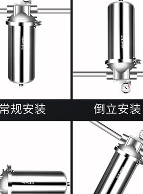 dn40 50不锈钢前置过滤器反冲洗工业 商用自来水热水总管道净水器