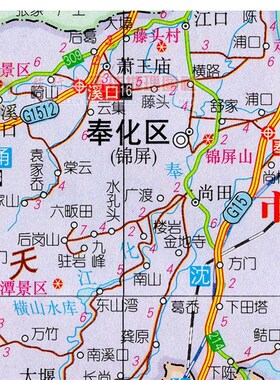 超大巨幅 宁波市墙 行政区划图 交通饰画报地图