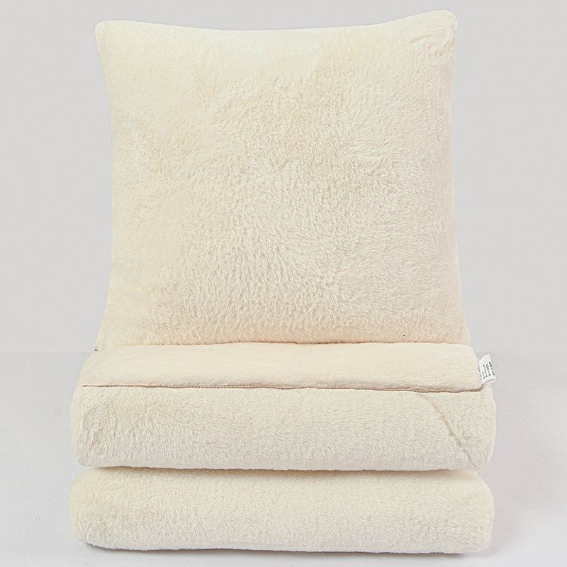 兔毛绒抱枕被两用加厚车载靠垫沙发腰靠办公室沙发二合一午睡毛毯,淘宝优惠券,粉丝福利购,淘宝优惠卷