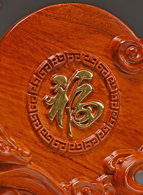 花梨木雕梅花鹿摆件实木雕刻动物福鹿家居客厅玄关装饰红木工艺品