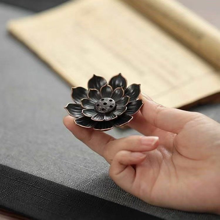 妙莲锌合金线香熏沉檀香插禅意香道功夫茶具零配莲花底座多孔茶道,淘宝优惠券,粉丝福利购,淘宝优惠卷