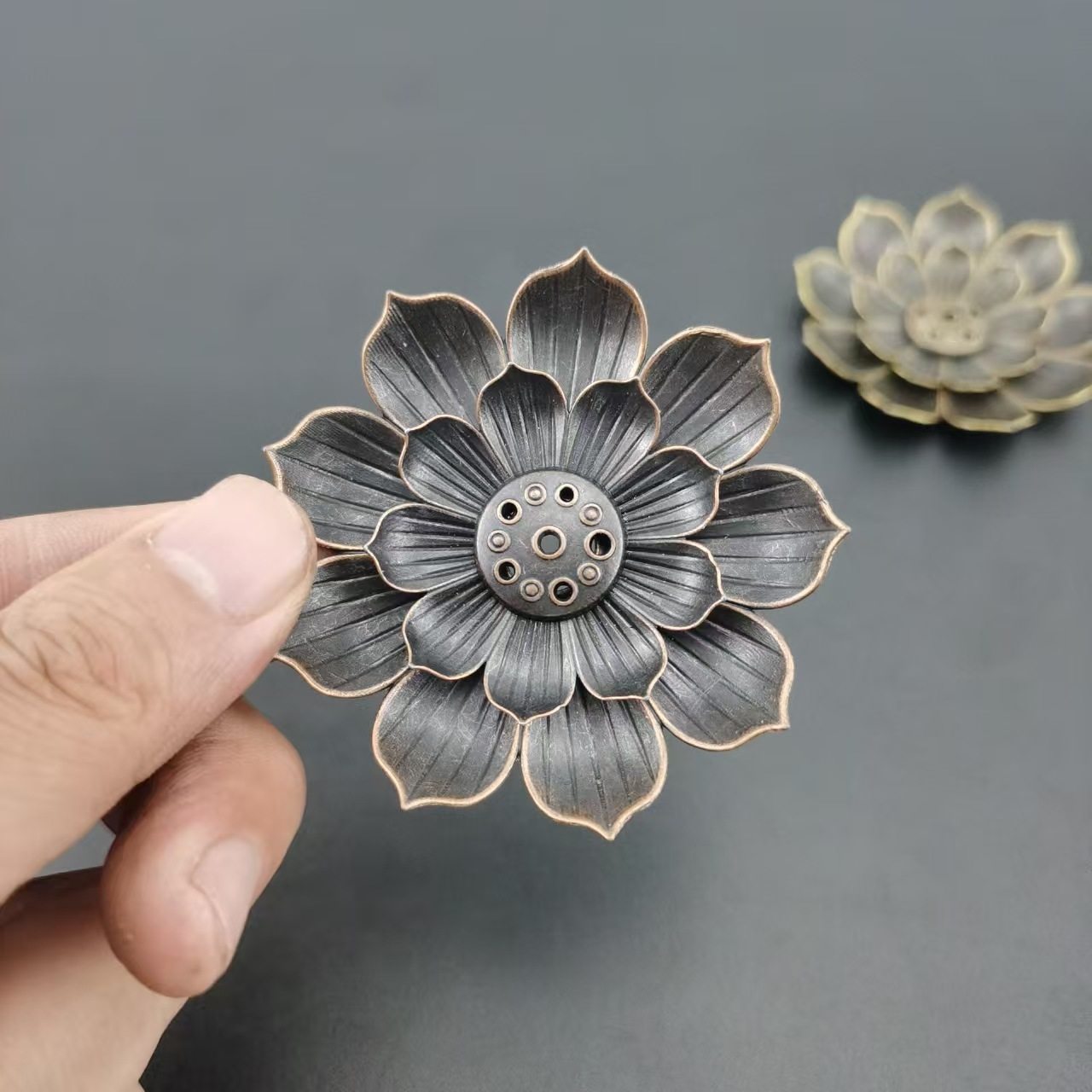 妙莲锌合金线香熏沉檀香插禅意香道功夫茶具零配莲花底座多孔茶道,淘宝优惠券,粉丝福利购,淘宝优惠卷